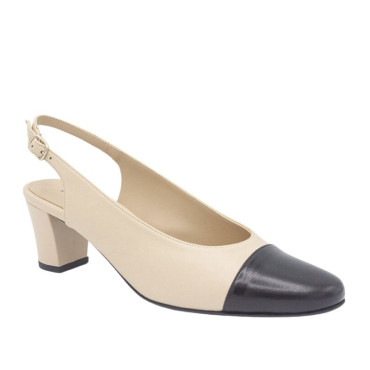 SALON DESTALONADO BICOLOR BEIGE-NEGRO