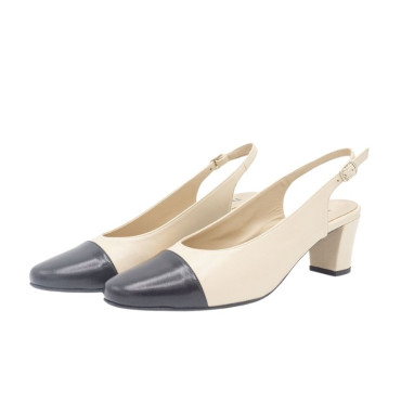 SALON DESTALONADO BICOLOR BEIGE-NEGRO