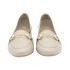 MOCASIN TACON BAJO CON BOCADO BEIGE