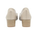 MOCASIN TACON BAJO CON BOCADO BEIGE