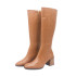 BOTA DE TACÓN PIEL CUERO