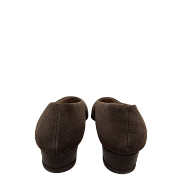 SALON CUÑA ANTE Y PIEL MARRÓN