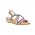 SANDALIA DE TIRAS FUXIA