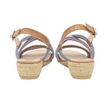 SANDALIA DE TIRAS FUXIA