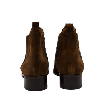 BOTÍN BAJO DE ANTE CON ONDAS MARRÓN