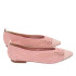 ZAPATO DE CROCHET CON PUNTERA ROSA