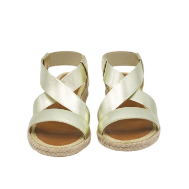 ALPARGATA TIRAS ELÁSTICAS PLATINO