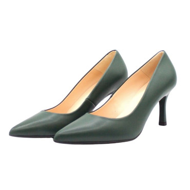SALÓN DE TACÓN PIEL VERDE