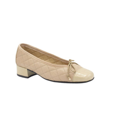 BAILARINA CON TACÓN MEDIO CAMEL