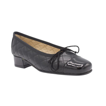 BAILARINA CON TACÓN MEDIO NEGRO