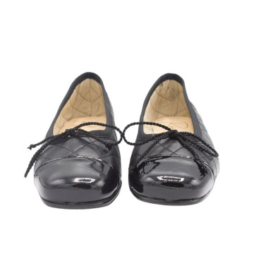 BAILARINA CON TACÓN MEDIO NEGRO