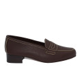 MOCASÍN CON ANTIFAZ Y TACÓN MARRON