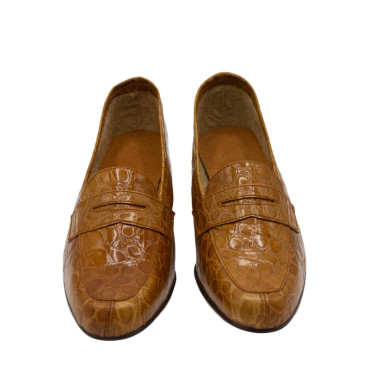 MOCASIN CON ANTIFAZ Y TACON COCO CAMEL