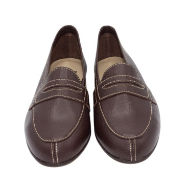 MOCASIN CON ANTIFAZ MARRÓN