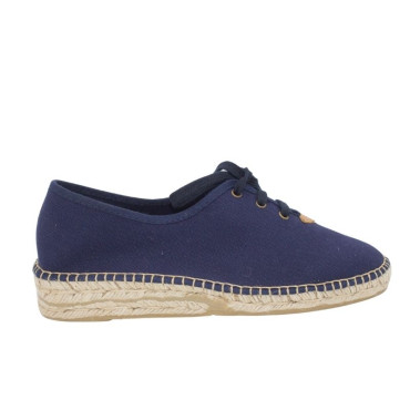 ALPARGATA CON CORDONES AZUL