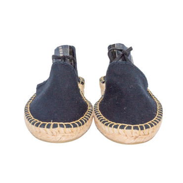 ALPARGATA CON TIRAS ELASTICAS NEGRO