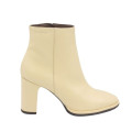 BOTIN PIEL TACON ALTO BEIGE