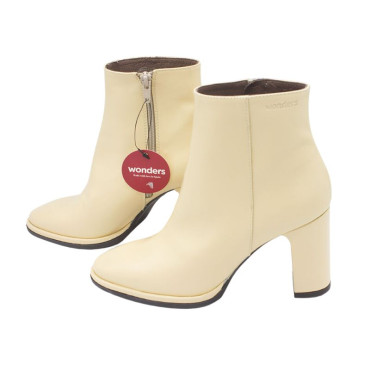BOTIN PIEL TACON ALTO BEIGE