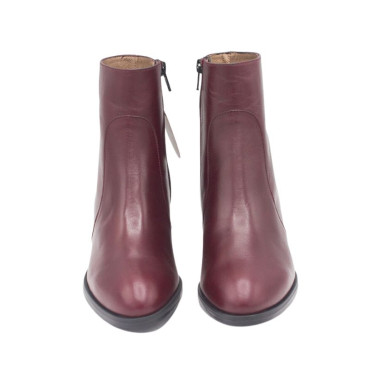 BOTIN PIEL TACON MEDIO BURDEOS