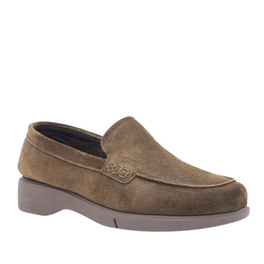 MOCASÍN CON PLATAFORMA DE SERRAJE MARRÓN