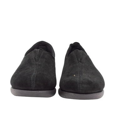 ZAPATO CON CUÑA SERRAJE NEGRO