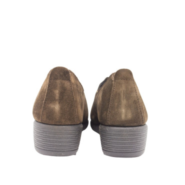 ZAPATO CON CUÑA SERRAJE MARRON