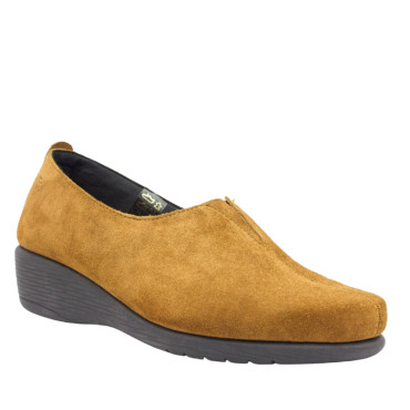 ZAPATO CON CUÑA SERRAJE CUERO