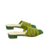 SANDALIA TIRAS DE PIEL VERDE