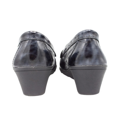 MOCASIN CON CUÑA COCO NEGRO