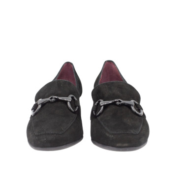 MOCASIN CON TACON Y ESTRIBO ANTE NEGRO