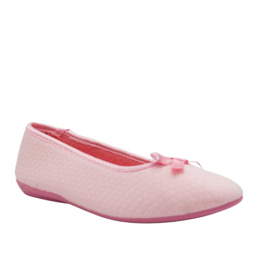 ZAPATILLA CERRADA CON LAZO ROSA