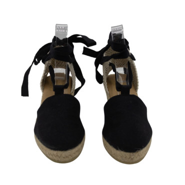 ALPARGATA VALENCIANA CINTAS NEGRO