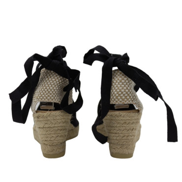 ALPARGATA VALENCIANA CINTAS NEGRO