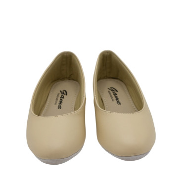 ZAPATILLA DE CASA CUÑA PIEL BEIGE