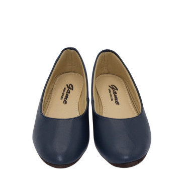 ZAPATILLA DE CASA CUÑA PIEL MARINO