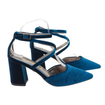 ZAPATO TERCIOPELO TURQUESA