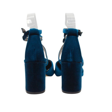 ZAPATO TERCIOPELO TURQUESA