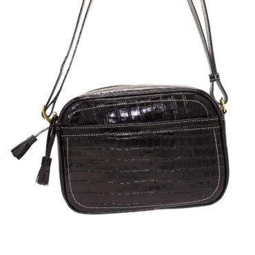 BOLSO CRUZAR GUANTERA PIEL COCO