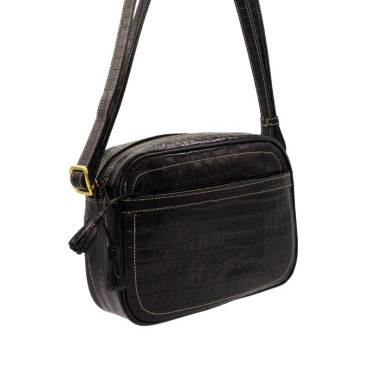 BOLSO CRUZAR GUANTERA PIEL COCO