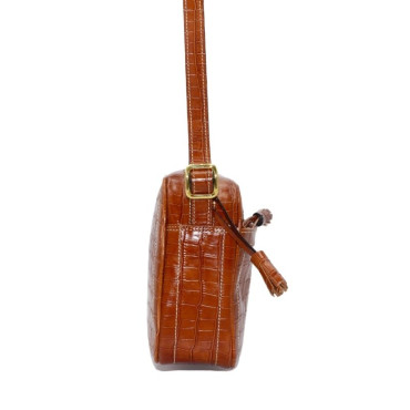 BOLSO CRUZAR GUANTERA PIEL COCO