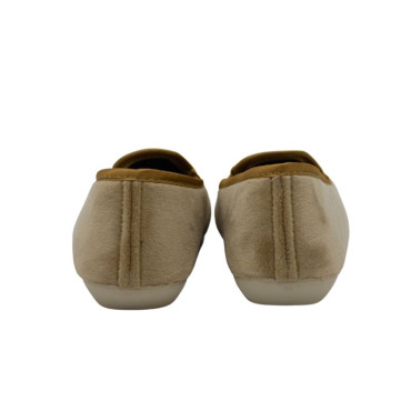 ZAPATILLA COPETE TERCIOPELO BORDADO CRUDO