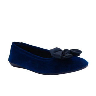 ZAPATILLA BAILARINA LAZO TERCIOPELO MARINO