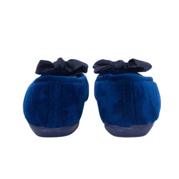 ZAPATILLA BAILARINA LAZO TERCIOPELO MARINO