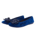 ZAPATILLA BAILARINA LAZO TERCIOPELO MARINO