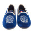 ZAPATILLA COPETE TERCIOPELO BORDADO AZUL