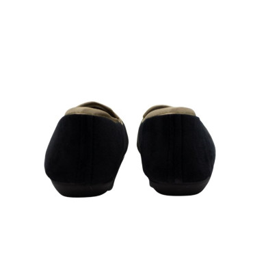 ZAPATILLA COPETE TERCIOPELO BORDADO NEGRO