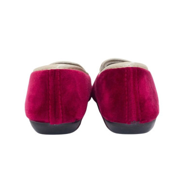 ZAPATILLA COPETE  TERCIOPELO BORDADO BURDEOS