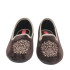 ZAPATILLA COPETE TERCIOPELO BORDADO MARRON