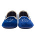 ZAPATILLA CUÑA OCULTA TERCIOPELO COPETE AZUL