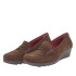 MOCASIN CUÑA ANTE MARRON